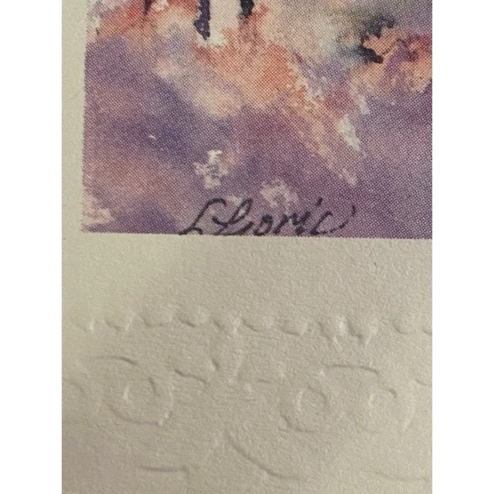 L Gorsic Watercolor Note Cards Set of 25 Garden Designs Embossed Border Blank